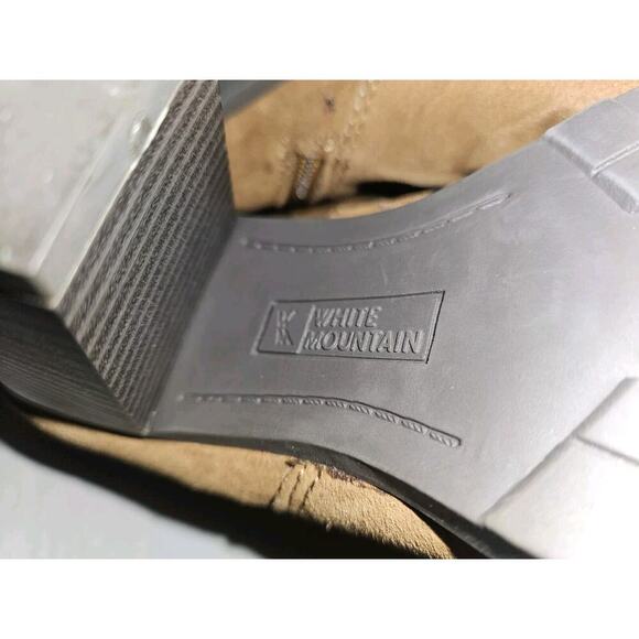 New! White Mountain Taft Suede Zip Up Ankle Boot Brown Size 9 - Picture 11 of 12